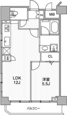 ミリアレジデンス上池袋II(1LDK/7階)の間取り写真