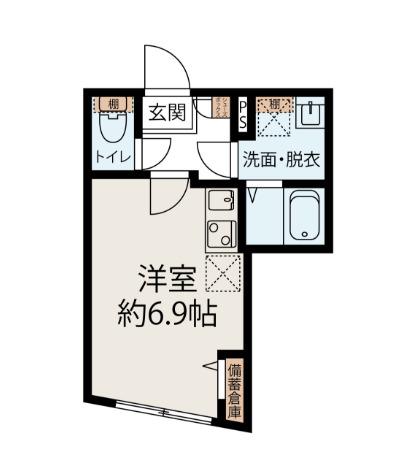 MEGURO EDGE (ワンルーム/5階)の間取り写真