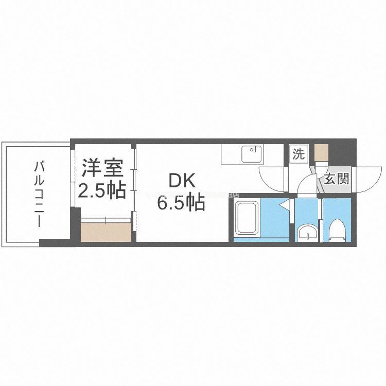 セレニテ中崎町リアン(1DK/11階)の間取り写真
