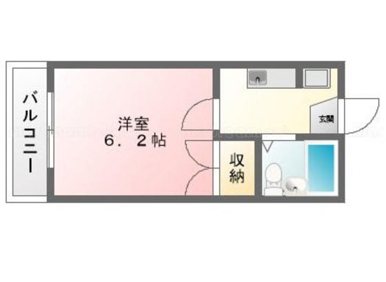 ルーエ旭川 A棟(1K/4階)の間取り写真