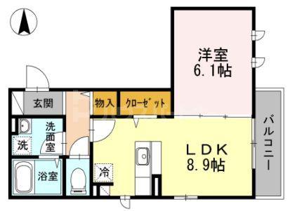 ハイムクライスII(1LDK/2階)の間取り写真