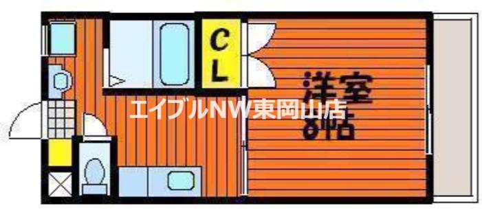 ブライトライツ高島II(1K/3階)の間取り写真