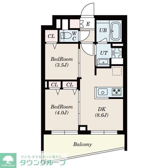SーRESIDENCE高井戸イースト(2DK/5階)の間取り写真