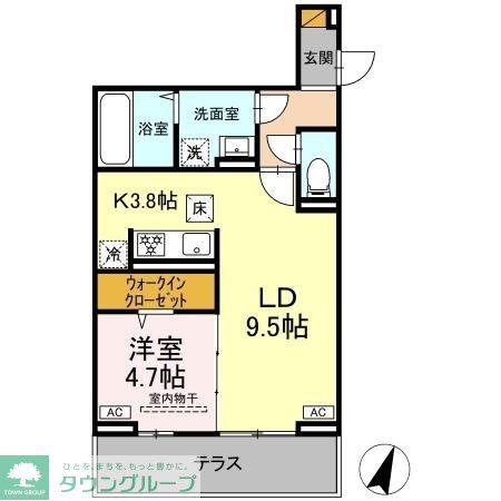D-SOLACE末広4丁目(1LDK/1階)の間取り写真