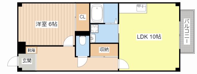 CASA FORESTA(1LDK/2階)の間取り写真