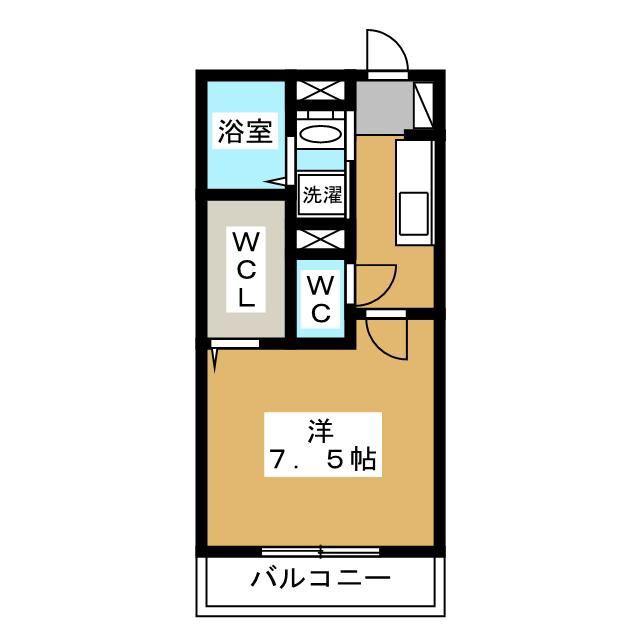 UN VILLAGE DE KISHIYU(1K/2階)の間取り写真