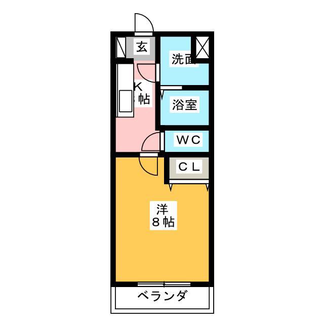 レジーナ(1K/2階)の間取り写真