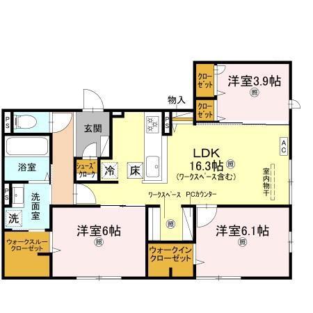 CASA.FILANTE V(3SLDK/1階)の間取り写真