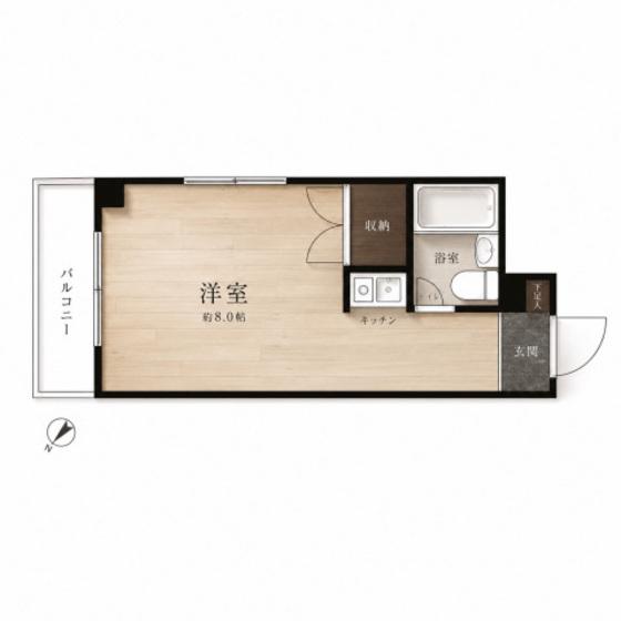 セポ長束(ワンルーム/2階)の間取り写真