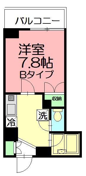 オンディーヌ湘南(1K/5階)の間取り写真