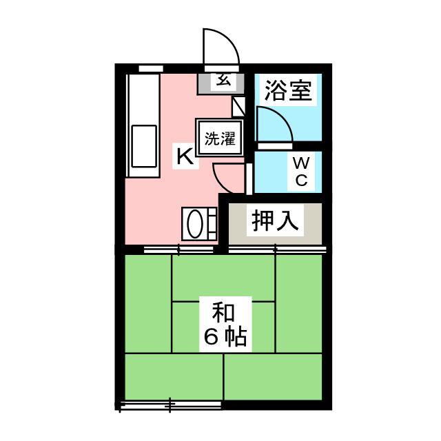 サンコーポ湘南(1K/1階)の間取り写真