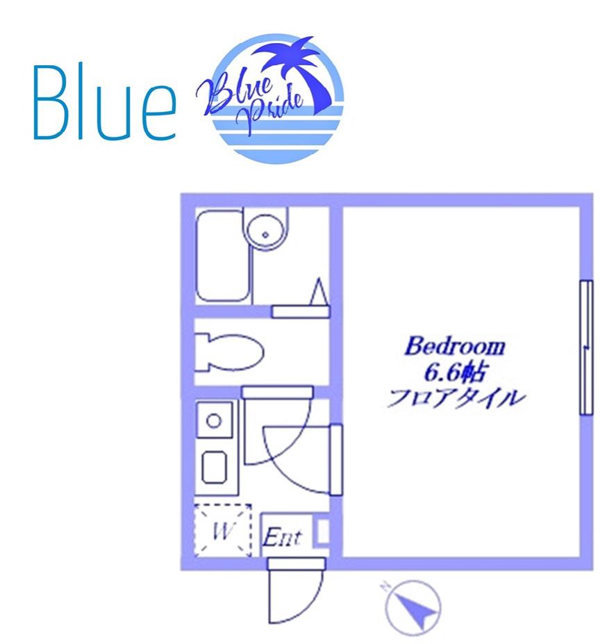 MAISON DE LIEN鵠沼(1K/1階)の間取り写真