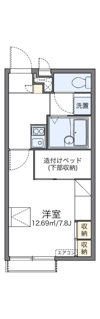 レオパレスコンフォート光明池(1K/2階)の間取り写真