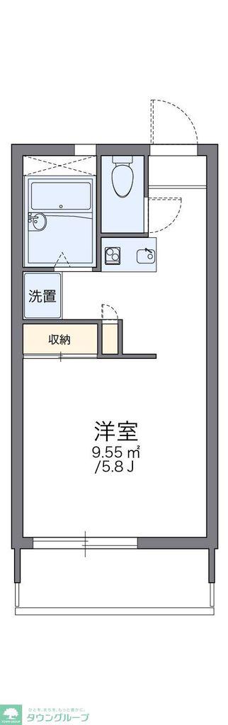 レオパレス中居(1K/1階)の間取り写真