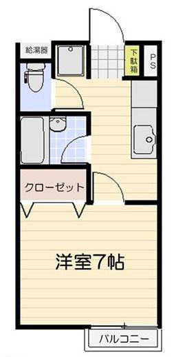 ローズマリー柳橋(1K/1階)の間取り写真