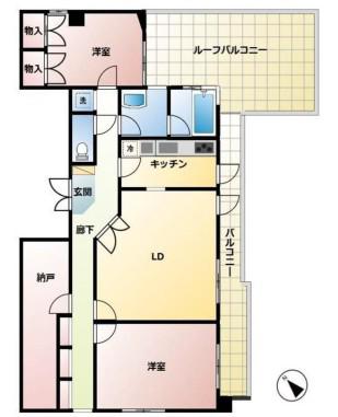 ま・めいぞん小石川(2SLDK/6階)の間取り写真