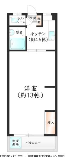 第18東那珂IR(1K/3階)の間取り写真