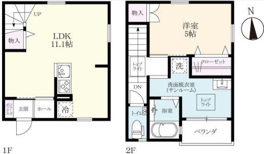 プレミアムアイランド久池井II(1LDK/1階)の間取り写真