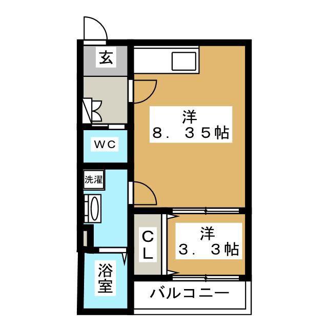 AJ南柏SONTHI(1LDK/1階)の間取り写真