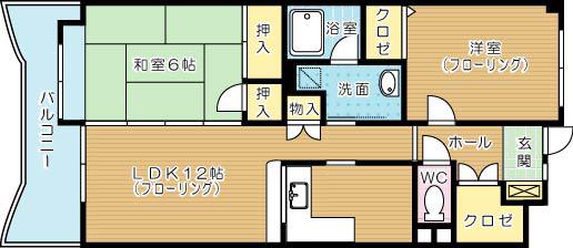 ラ・セーヌタイヨー(2LDK/3階)の間取り写真