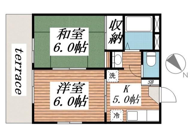 タカラレジデンス(2K/1階)の間取り写真