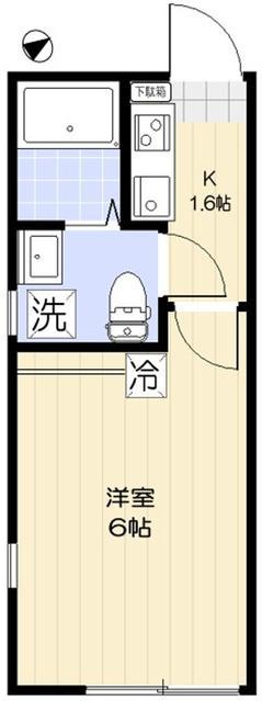 ヴェルデ保谷(1K/2階)の間取り写真