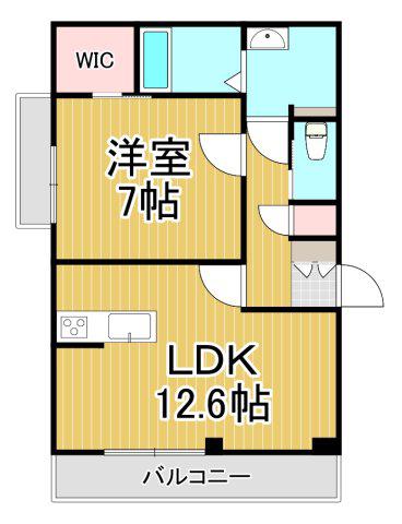 シャーメゾン武庫之荘(1LDK/3階)の間取り写真