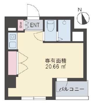 CO-COONO上北沢(ワンルーム/2階)の間取り写真