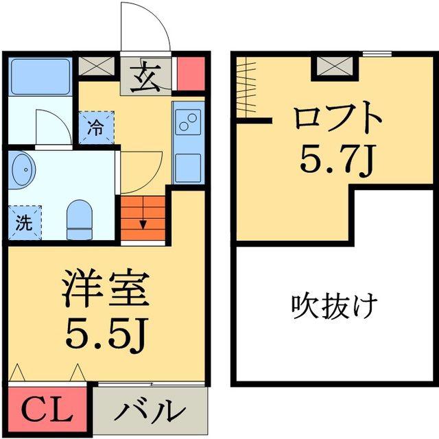 LUTELLAⅡ(ワンルーム/1階)の間取り写真