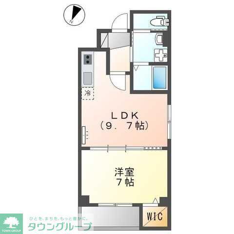RIVERAIN(1LDK/3階)の間取り写真