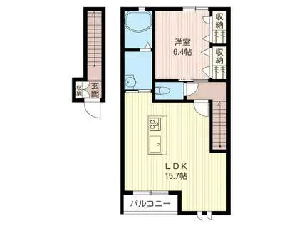 プルマージュ(1LDK/2階)の間取り写真