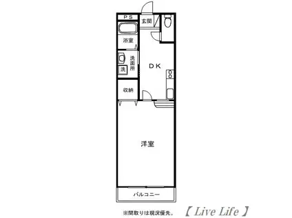 パルケ エスパーニャ(1DK/1階)の間取り写真