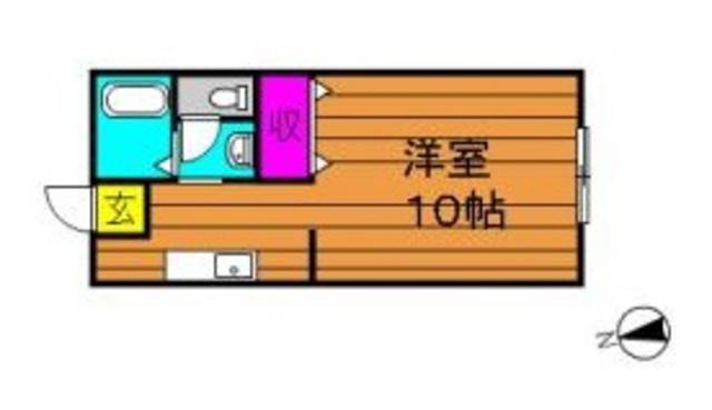 片島サンプラザ(1K/1階)の間取り写真