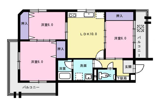 JOLLY HOUSE(3LDK/2階)の間取り写真