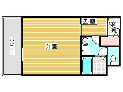 アイピーエスエックスイースト(ワンルーム/10階)の間取り写真