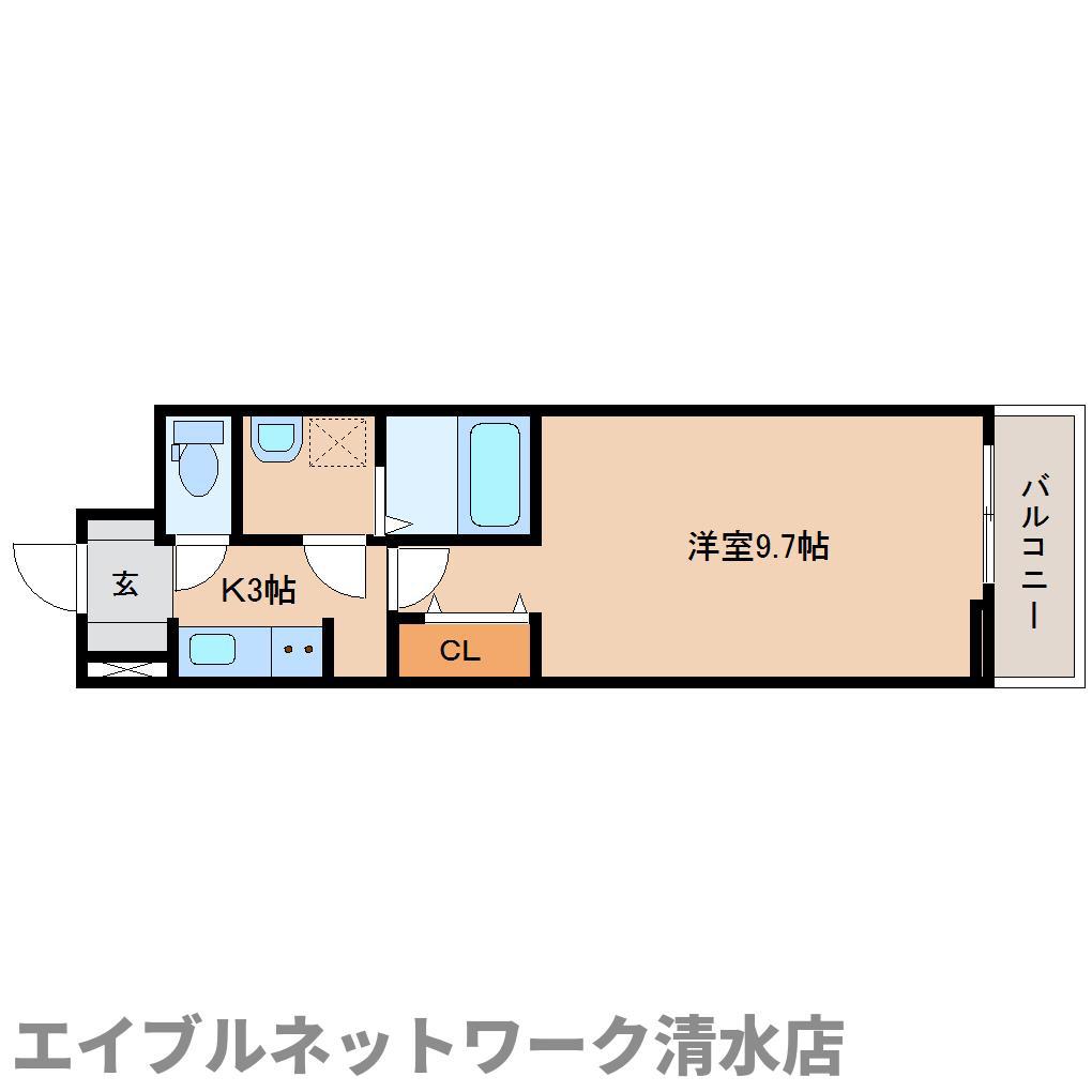 グラン ドミール(1K/3階)の間取り写真