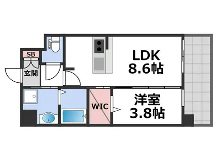 ESTONE HIGASHIOSAKA(1LDK/5階)の間取り写真