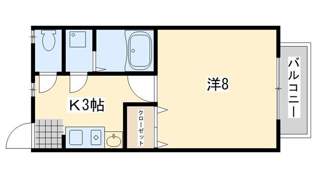 PLACE21(1K/2階)の間取り写真