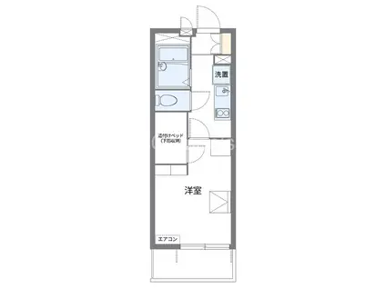 アクセス登戸(1K/1階)の間取り写真