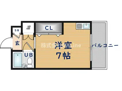メゾンスギ(ワンルーム/3階)の間取り写真