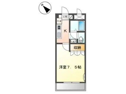 パークヴィレッジ(1K/1階)の間取り写真