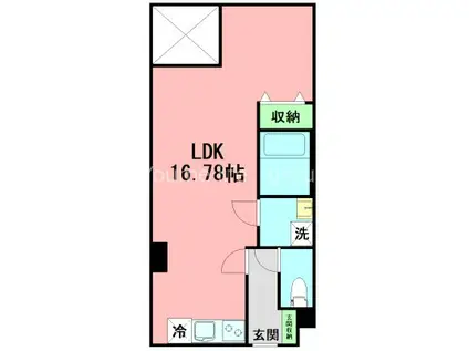 平塚スタービル(ワンルーム/2階)の間取り写真