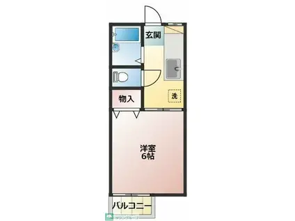 ハウスペネタ(1K/2階)の間取り写真