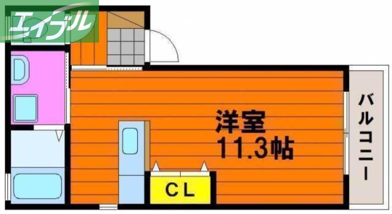 シャーメゾンリーフ(ワンルーム/1階)の間取り写真