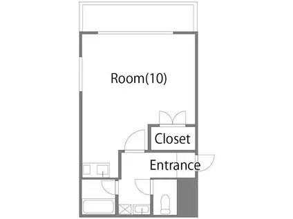 GRC OPUS SHIROSAKI(ワンルーム/8階)の間取り写真
