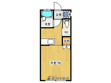 オダコーポ(1K/1階)の間取り写真