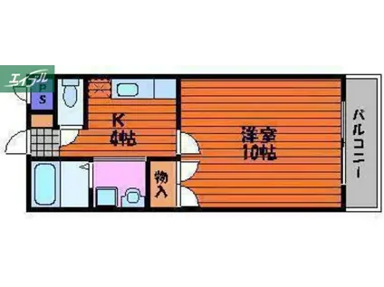 アクセス ワケII(1K/1階)の間取り写真