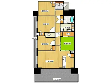 ネオ・プレイス大村西本町(4LDK/9階)の間取り写真