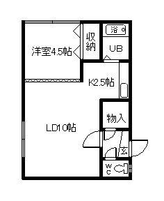 アポロ20(1LDK/1階)の間取り写真