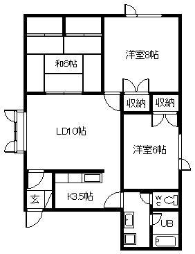 サンシャインロワール(3LDK/2階)の間取り写真